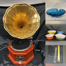 MaxSold Auction: This online auction features art glass, sewing machine, Ashton Drake dolls, vintage Pyrex, Fenton glass, vintage games, vintage toys, vintage duck decoys, PEZ collection, camera, antique tools, milk glass, mobility aid, small kitchen appliances, and more!!