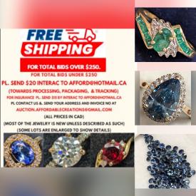 MaxSold Auction: This online auction features gemstone jewelry, silver jewelry, and loose gemstones such as sapphires, tanzanite, amethyst, emeralds, opals, peridots, rubies, and much, much, more!!