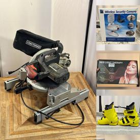 MaxSold Auction: This online auction features vacuums, bikes, portable gazebo, heater, camping tent, mobility aids, power tools, security camera, mannequins, TV, golf clubs, ski boots, yard tools, and more!