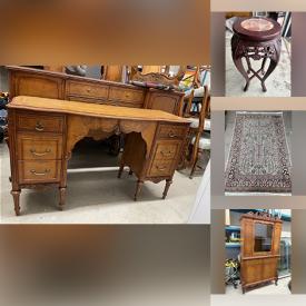 MaxSold Auction: This online auction features Victorian Chippendale furniture, mahogany dining table, writing desk, vintage headboards, Persian rugs, AC unit, and much, much, more!!!n