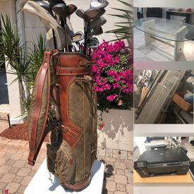 MaxSold Auction: This online auction features small kitchen appliances, golf clubs, bags & cart, cabinet knobs, stereo components, home electronics, hardware, hand tools, fishing gear, TV, ceiling fan, printers, glass top table, and more!
