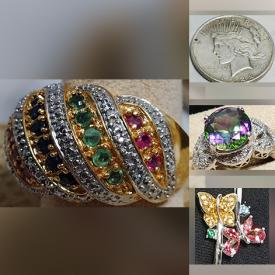 MaxSold Auction: This online auction features costume jewelry, silver jewelry, collectible pins, watches, collectible lighters, coins, fantasy rings, and much more!!