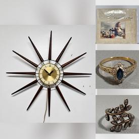 MaxSold Auction: This online auction features papyrus paper drawing, vintage tapestry, vintage telephone table, guitars, violin, stone sculpture, camera & lenses, art glass, watches, vinyl records, stereo components, coins, costume jewelry, silver jewelry, gold jewelry,  and much, much, more!!!