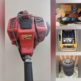 MaxSold Auction: This online auction features automotive parts, power tools, vintage model tractors, motorcycle parts, power broom, tires & rims, yard tools, compressor, DVDs, Pokemon cards, and more!!