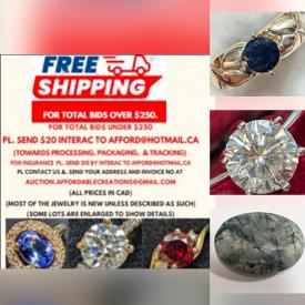 MaxSold Auction: This online auction features gemstone jewelry, silver jewelry, ring boxes, coins, jeweler’s loupes, silver bars, and loose gemstones such as moissanite, opals, sapphires, emeralds, peridots, pearls, citrines, garnets, moonstones, rubies, and much, much, more!!!