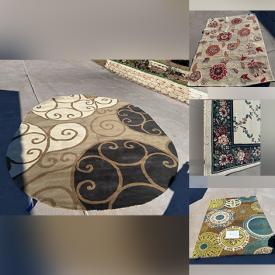 MaxSold Auction: This online auction features different size area rugs.