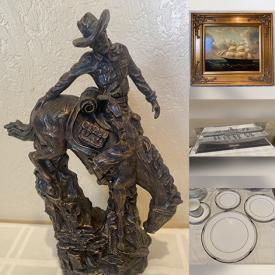 MaxSold Auction: This online auction features vintage books, art glass, original artwork, Robert Harrop Doggie people, Star Wars collectibles, model ships, metal statue, mantel clock, games, beer advertising mirrors, and more!
