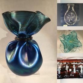 MaxSold Auction: This online auction includes Uranium glass, Limoges and other china, Satsuma teacups, Pyrex, art glass, rug, vases, bowls, pottery, crystalware and many more!