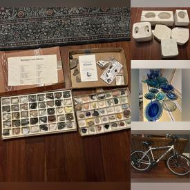 MaxSold Auction: This online auction features Legos, vintage pink, green, blue, red & amber glass, decorative plates, milk glass, insulators, decanters, bikes, art glass, yarn, and more!!