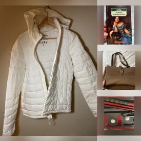 MaxSold Auction: This online auction includes books, vinyl records, postcards, clothing, linens, kitchenware, small kitchen appliances, seasonal decor, office supplies, sewing machine, greeting cards, dog storm coat, decor and more!n