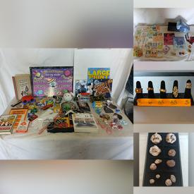 MaxSold Auction: This online auction features Disney collectibles, coins, graphic novels, DVDs, comics, watches, costume jewelry, camping gear, bike, Pokemon collectibles, PEZ dispensers, vintage magazines, sewing notions, perfume bottles, yard tools, and much, much, more!!!