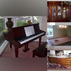 MaxSold Auction: This online auction includes living room chairs, dresser, pool table, bookshelves, dining table chairs, sofa, piano, refrigerator, accessories and more!