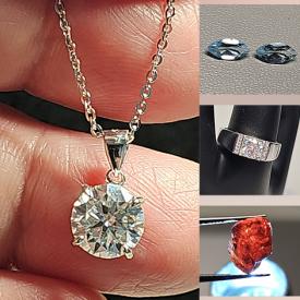 MaxSold Auction: This online auction includes jewelry such as Moissanite rings, earrings and necklace, loose gemstones including Moissanite, Amethyst, Emerald, Tanzanite, Sapphire, Topaz, Moonstone, Zircon, Opal and much more!