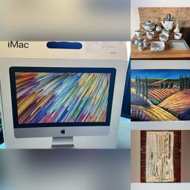 MaxSold Auction: This online auction features DVDs, SAD light, bistro table & chair, outdoor pots, framed artwork, portable AC unit, office supplies, small kitchen appliances, art books, art pottery, art glass, hand tools, costume jewelry, and much, much, more!!!