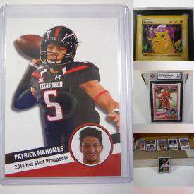 MaxSold Auction: This online auction features sports trading cards, comics, Star Wars collectibles, puzzles, toys, Star Trek collectibles, sports collectibles, Pokemon collectibles, Batman collectibles, and much, much, more!!!\n