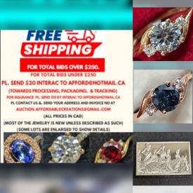 MaxSold Auction: This online auction features gemstone jewelry, coins, silver jewelry, and loose gemstones such as diamonds, moonstones, sapphires, tanzanite, amethyst, emeralds, morganite, garnets, topaz, and much, much, more!!