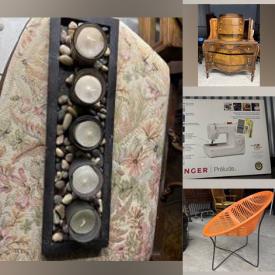 MaxSold Auction: This online auction features antique dresser, massage table, yard tools, home health aids, lawnmowers, sewing machine, men’s clothing, and more!n