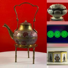 MaxSold Auction: This online auction includes Fenton glassware, Samsung camera, Tiffany style lamp and other lamps, servingware, Royal Winton and other china, Wedgwood, wall art, porcelain flowers, decorative plate, vases, mantle clock and much more!