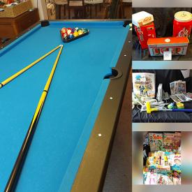 MaxSold Auction: This online auction features pool/ping pong table, sewing machine, exercise equipment, Cherished Teddies, small kitchen appliances, video game consoles & accessories, games, pet products, sports collectibles, Coca-Cola collectibles, comics, and much, much, more!!