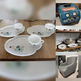 MaxSold Auction: This online auction features women’s clothing, power tools, gaming chair, collector plates, teacup/saucer sets, air compressor, vintage tins, vintage ceramic pomanders, S & P shakers, milk glass, live plants, Christmas village, Inuit art, and more!!