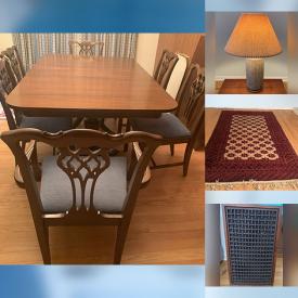 MaxSold Auction: This online auction features antique dining furniture, area rug, vintage dressers, sofa bed, sewing machine, vintage Polish Wycinanki, art pottery, vintage trunks, vinyl records, and much more!!!