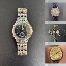 MaxSold Auction: This online auction includes watches including Seiko, Swatch, Timex, Swiss Made, Gruen, Cardinal, Guildcrest, Elgin and more!