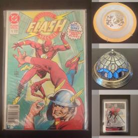 MaxSold Auction: This online auction features art pottery, art glass, Barry Barnett lithographs, sports trading cards, comics, Chokin art plates, vinyl records, Pokemon cards, stamps, puzzle, microscope set, proof coins, snowboard, AJ Casson serigraph, and much, much, more!!!