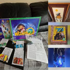 MaxSold Auction: This online auction features games, metal signs, vinyl records, sports collectibles, CDs, cassette tapes, video game, stone rubbing, toys, comics, Funko pops, Carnival glass light, and much, much, more!!!n