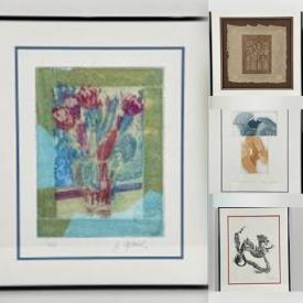 MaxSold Auction: This online auction features items such as signed lithographs, David Winter cottages, framed etchings, plaster bust, porcelain plate, prints, and much more!!
