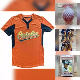 MaxSold Auction: This online auction features sports trading cards, sports apparel, Fenton glass, movie posters, comics, vintage lures, vintage Disney collectibles, toys, games, action figures, and much, much, more!!!