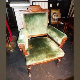 MaxSold Auction: This online auction features Regency style chairs, carved rocker, floral print partition, Victorian antique chairs, antique settee, iron gates, Underwood Typewriter, vintage phones, concrete garden benches, vintage Naval uniforms, and much more!