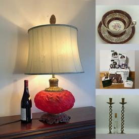 MaxSold Auction: This online auction features antique lamps, Robert Wood prints, decanter set, vintage crested ware, Royal Doulton figurine, vintage brass lamps, vintage Pyrex, cookie jar, art glass, leather wall hanging, vintage display plates, teacup/saucer sets, Dept 56 collectibles, oil lamps, vinyl records, jewellery, collectible tins, toys, Wade Whimsies, aquarium accessories, DVDs, art supplies, and much, much, more!!!