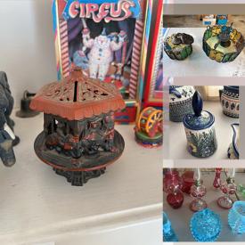 MaxSold Auction: This online auction features cast iron toys, Delft Blue collection, costume jewelry, oil lamps, small kitchen appliances, collector plates, curio cabinet, Fenton glass, vintage shaving mug collection, vintage chandeliers, pet products, Lenox collectibles, vinyl records,  toothpick holder collection, yard tools, and much, much, more!!!