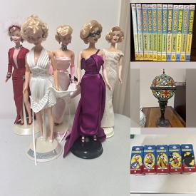 MaxSold Auction: This online auction features comics, stamps, bookcases, vintage wooden trunk, china cabinets, electric fireplace, desk, display cabinets, collectible dolls, Disney collectibles, Mackenzie Child’s collectibles, printers, Dept 56 buildings, cookie jars, Tiffany-style lamps, mini fridge, DVDs, Blu-Rays, small kitchen appliances, Hobbit Hole collection, watches, and books such as Donald Duck series, Little Orphan Annie, Disney, Charles Stross, Lawrence Block, S. M. Stirling, Pogo, Peanuts, Alley Oop, Eric Flint, Mary Kay Andrews, David Weber, Emily Brightwell, Dick Tracy, Rex Stout, Harry Potter, Mercedes Lackey, Robert A. Heinlein, John Grisham, and much, much, more!!!