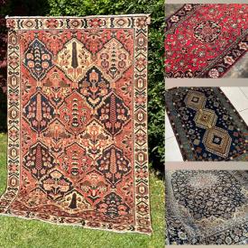 MaxSold Auction: This online auction features handmade area rugs & runners, Shiraz Tribal rug, Isfahan rug, Persian rugs, Bakhtiari area rug, Baluchi rug, and much more!!