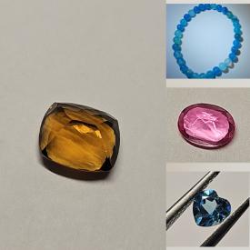 MaxSold Auction: This online auction features gemstone bracelets, and loose gemstones such as rubies, amethyst, tanzanite, quartz, citrine, peridot, aquamarine, topaz, tourmaline, opals, and much more!!