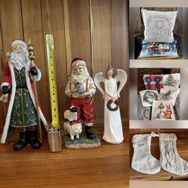 MaxSold Auction: This online auction features new Christmas items such as ornaments, ceramic gnomes, gift tags, Santa figurines, light globes, cookie cutters, holiday flags & pillows, puzzles, gift bags, ribbons, bows, dishes, and more!