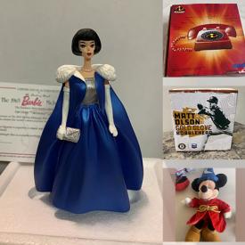 MaxSold Auction: This online auction features Disney collectibles, silver jewelry, Barbie collectibles, DVDs, and more!