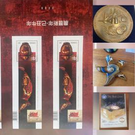MaxSold Auction: This online auction features coins, medallions, stamps, sports trading cards, non-sports trading cards, jewelry, charm bracelets, vintage matches, vintage travel games, vintage tins, vintage magazines, art prints, and more!