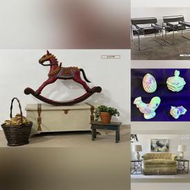 MaxSold Auction: This online auction features Wassily chairs, Fenton Burmese art glass, wine rack cabinet, tiller, wood carvings, Amber Rose dishware, small freezer, women’s clothing, new toys, games, stools, NIB Ring light studio kit, play kitchen, children’s wicker chairs, art supplies, pet products, camping gear, vintage tins, sewing machines, vintage model kits, copper accessories, antique trunk, chaise lounge, African wall masks, chiffonaire, Christmas village houses, area rug, Hummels, Fenton glass, electric stove heater, perfume bottle,  and much, much, more!!!