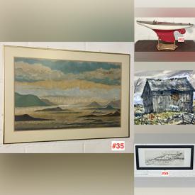 MaxSold Auction: This online auction features Donald Gordon Fraser artworks, antique photogravure, antique signed print, HR Lindsay artwork, Donabeth Jones artwork, George Weber serigraph, EB Warren etching, Bill Reid artwork, vintage pond sailboat, and more!