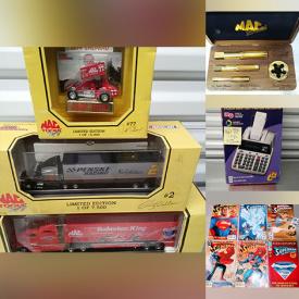 MaxSold Auction: This online auction features puzzles, die-cast vehicles, small kitchen appliances, fitness gear, cameras, TV, area rugs, power tools, DVDs, vintage rattan chair, ceramic heater, comics, and much more!