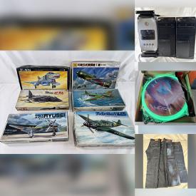 MaxSold Auction: This online auction features gaming gear, LED lights, smart switch, new pet products, surveillance system, men’s & women’s clothing, bar sign, portable AC unit, board game, puzzles, desktop computer cases, new pool toys, vintage model kits, and more!