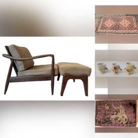 MaxSold Auction: This online auction features antique Henderson chair, MCM lounge chair, planters, currency, coins, vintage Pep buttons, vintage postcards, quilt, art glass, Carltonware, decanters, souvenir spoons, women’s clothing, perfume bottles, new beauty products, men’s fashion shoes, estate jewelry, area rugs, art pottery, egg cup collection, novelty teapots, beer stein, metal wall art, games, small kitchen appliances, chainsaw, vinyl records, antique books, and much, much, more!!!,
