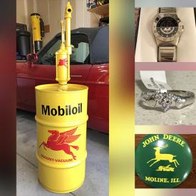 MaxSold Auction: This online auction features Star Wars collectibles, hand tools, collector plates, white gold/diamond rings, binoculars, sports collectibles, sports trading cards, heater, vinyl records, costume jewelry, fishing lures, crystal decanter set, vinyl records, beer stein, Wade figurines, loose gemstones, watches, antique oil lamp, oil drum, garden tools, coins, art glass, men’s clothing, and much, much, more!!!