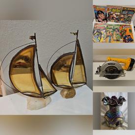 MaxSold Auction: This online auction features comics, Partylite collectibles, art glass, women’s shoes, games, power tools, vintage nursery planters, movie posters, Pokemon cards, video games, Lego kit, vintage books, Carnival glass, snorkel gear, vintage jewelry, decorative plates, new nutcrackers, milk glass, Coca Cola collectibles, and much, much, more!!!