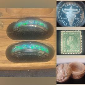 MaxSold Auction: This online auction features art glass, costume jewelry, coins, sports apparel, watches, McCoy pottery, Pokemon cards, crockery, DVDs, comics, collector plate, stamps, and more!