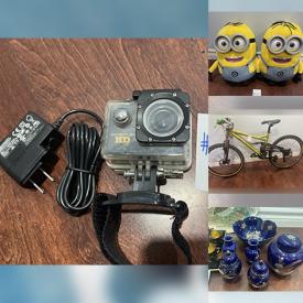 MaxSold Auction: This online auction features bikes, sports trading cards, Funko Pop!, toys, remote control car, Pokemon collectibles, comic images trading cards, vintage clown figurines, vintage beer steins, sports collectibles, adventure camera, printer, Japanese tea set, electric scooter, and much more!!