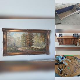 MaxSold Auction: This online auction features small kitchen appliances, chest freezer, costume jewelry, art glass, collector plates, patio chairs, stereo cabinet,  glass top tables, pull out couch, vinyl records, beauty appliances, and much, much, more!!!