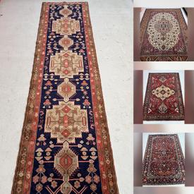 MaxSold Auction: This online auction includes wool rugs and runners from Shiraz, Ardebil, Kashan and more!